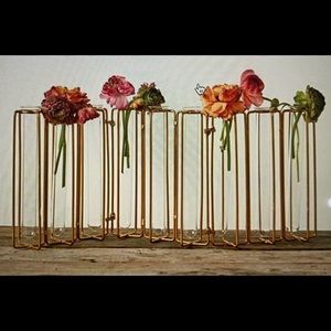 Jointed Brass Test Tube Vase with 9 Vases